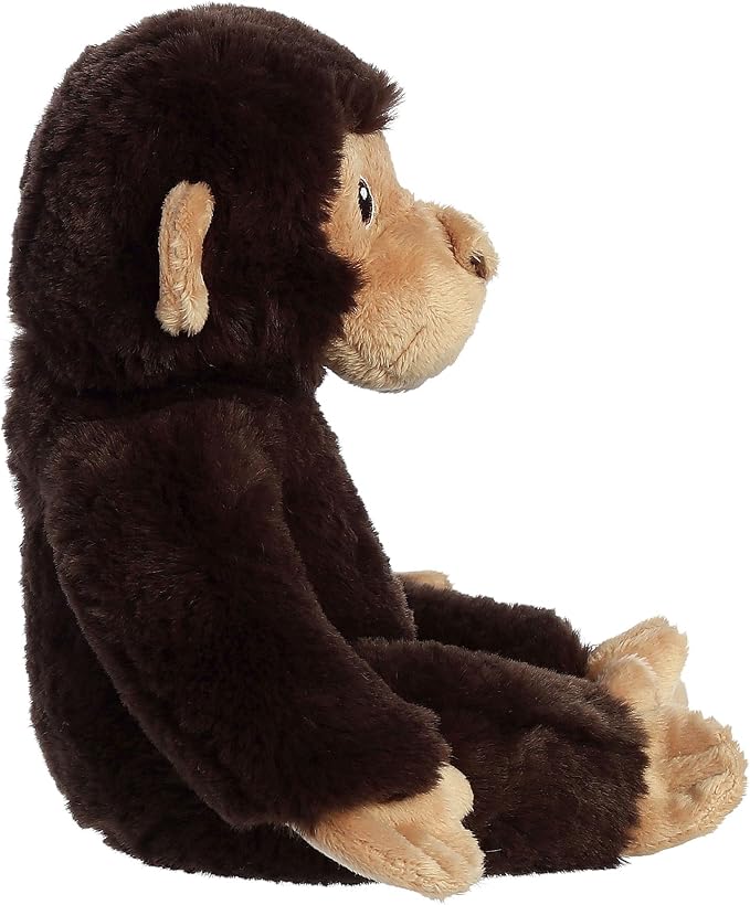 Aurora® Responsibly Made Eco Nation™ Chimpanzee Stuffed Animal - Ideal for Playtime Adventures - Perfect for Birthdays or Just Because - Brown 7.5 Inches