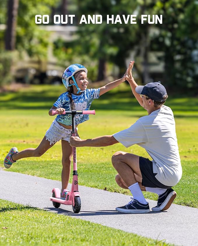 FanttikRide C9 Kids Electric Scooter Ages 8-12, Foldable for Kids 3.9-5.2 ft, 132 lbs, 5 Miles Range, Up to 40 mins Ride Time, 2 Safe Max Speed 6/10 MPH, 3 Adjustable Heights
