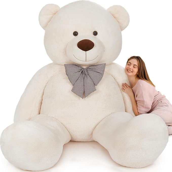 MaoGoLan Giant Teddy Bear 10ft Stuffed Animal, Huge Jumbo Size 10 Feet Teddy Bear Plush, Charming and Fluffy Bear for Decorations, Celebrations,Valentines Day,Baby Shower,White