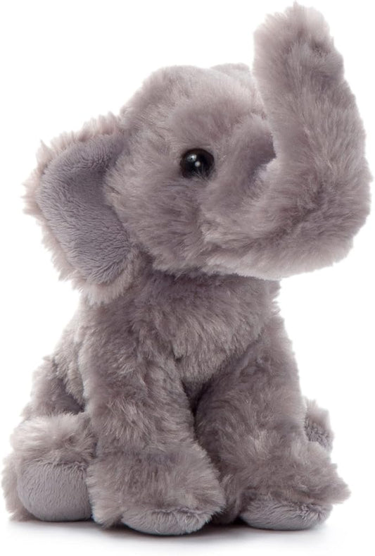 The Petting Zoo Elephant Stuffed Animal Plushie, Gifts for Kids, Wild Onez Babiez Wildlife Animals, Elephant Plush Toy 6 Inches