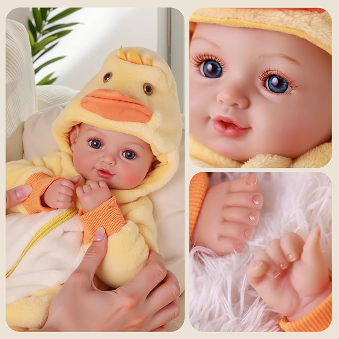 BABESIDE Baby Doll Girl - 15-Inch Realistic Baby Doll with Blue Eyes, Soft Body in Unicorn Outfit Life Like Baby Dolls that Look Real for 4 5 6 7 8 9 Years Girl, Birthday Gift and Pretend Play