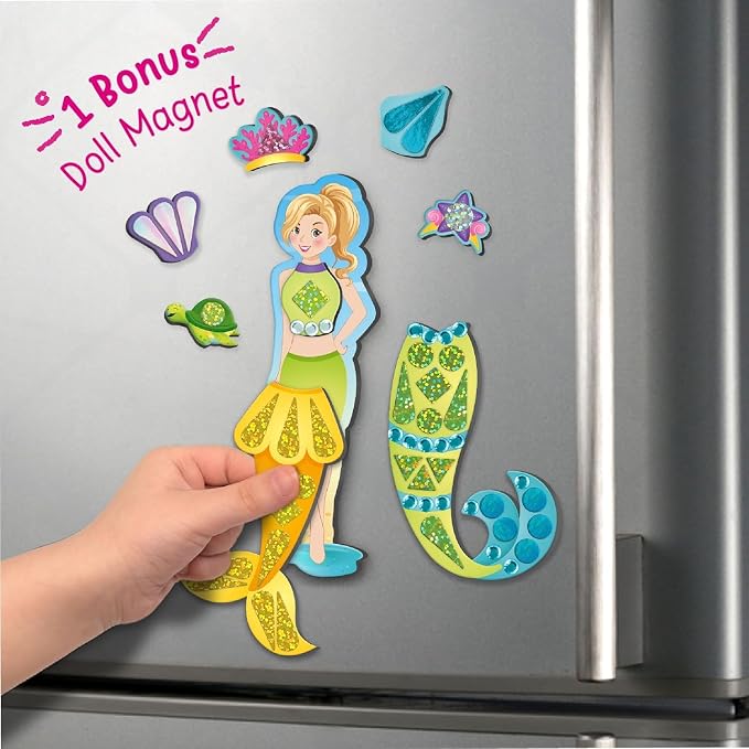 Imagimake DIY Magnetic Dress-Up Mermaid | Pretend Play Magnetic Toys for Kids 3-5 | 30 Magnetic Dresses & Accessories | Interchange & Create Unlimited Outfits | 3,4,5,6 & 7 Year Old Girl Birthday Gift