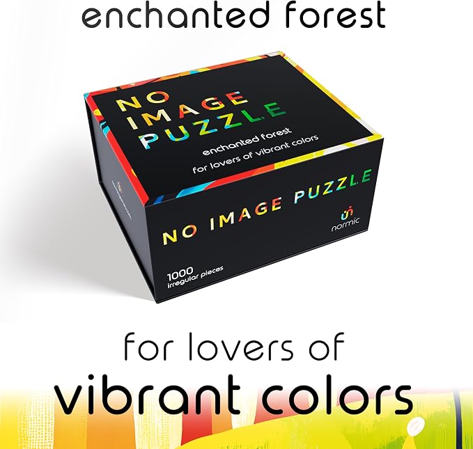 No Image Puzzle 1000 Irregular Pieces Extreme Difficult Jigsaw Challenge Adults Hardest Puzzle No Guide Ultimate Brain Teaser Hard Level Enchanted Forest Mystery Unique Gift