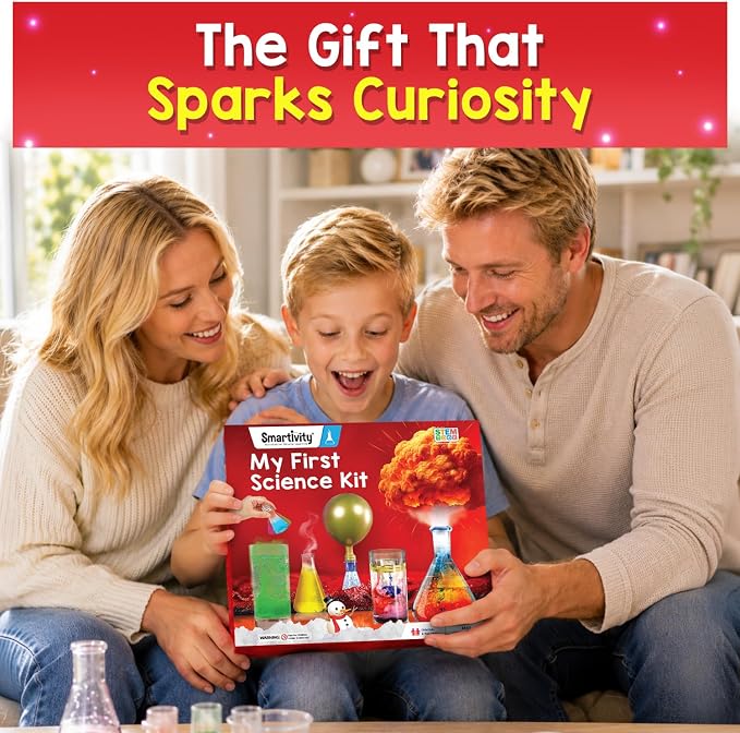 Smartivity My First Science Experiment Kit for Kids Ages 6, 7, 8, 9, 10, 11, 12 Years | 50+ Experiments I Christmas, Birthday Gift I Science Projects for Boys & Girls, STEM Toys for 6 to 12 Years