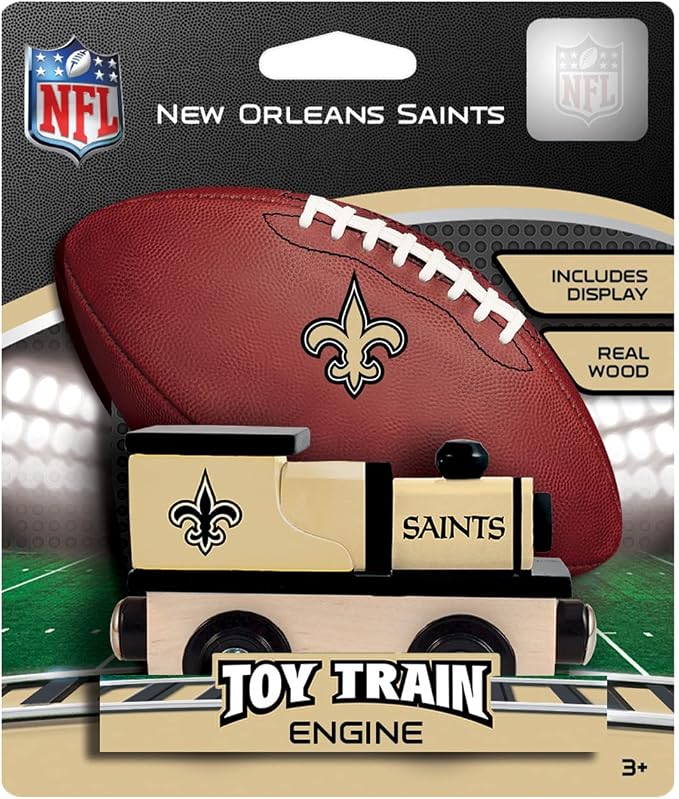 MasterPieces Wood Train Engine - NFL New Orleans Saints - Officially Licensed Toddler & Kids Toy
