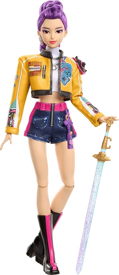 Mattel Kpop Demon Hunters HUNTR/X Rumi Fashion Doll in “How It’s Done” Performance Look with Sword Accessory