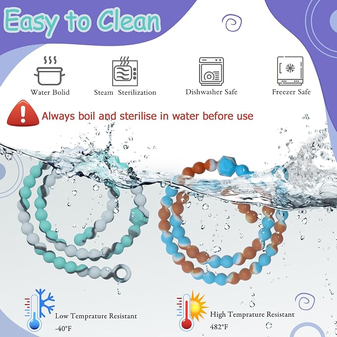 Chew Necklaces for Sensory Kids, 2 Pack Chewy Necklace Sensory Toys Reduces Stress and Anxiety, Sensory Chew Toys for Kids with ADHD, Autism, SPD