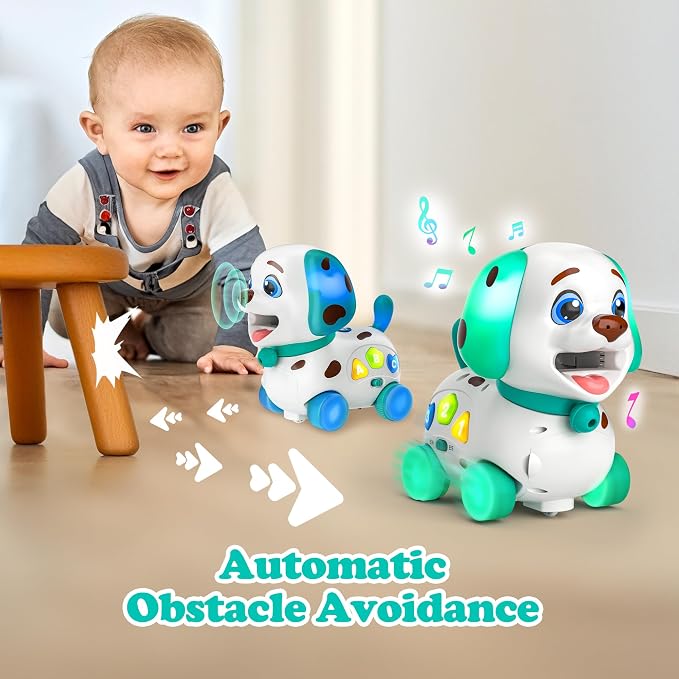 ToddlerCley Musical Puppy Toys for 1 Year Old Boy Gifts, 4-in-1 Bilingual Learning Educational Baby Toy 6-12-18 Months, 1st Birthday Boy Girl Gifts
