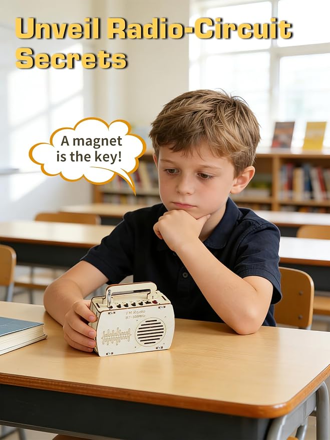 STEM Toys DIY Radio Kit Science Kits for Kids Age 8-12 12-14, Engineering Electronics Project Building Your Own Radio for Boys Girls