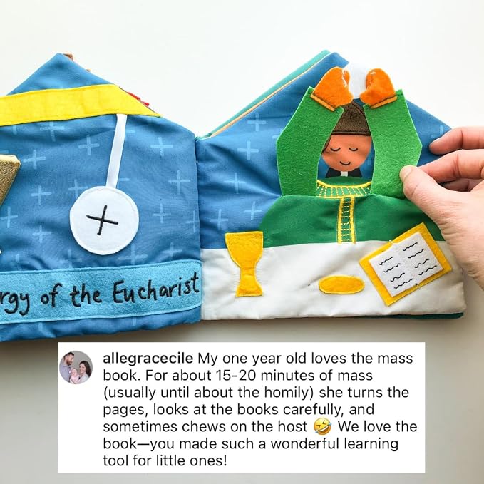 Catholic Mass Quiet Book for Toddlers and Preschoolers - Learn About The Liturgy and Stay Engaged During Mass - The Holy Mass Educational Interactive Book - Baptism Gift for Boys and Girls