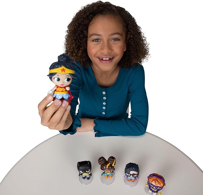 DC Super Hero Girls 3" Mini Dolls Hero Multipack, Includes Wonder Woman, Superman, Bumblebee, Batgirl, and Batman!