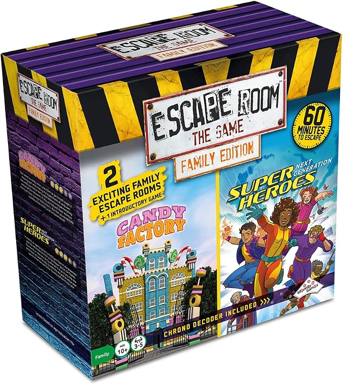 Identity Games [www.identity games.com] Escape Room The Game, NEW Family Edition - with 2 New Exciting Escape Rooms | Solve The Mystery Board Game for Family, Kids & Teens (English Version)