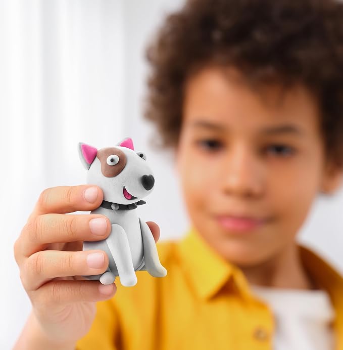 HEY CLAY Dog Story - Air Dry Clay Kit with Interactive App for Kids & Tweens, Modeling Clay and Crafts Set for Kids Ages 6 to 10