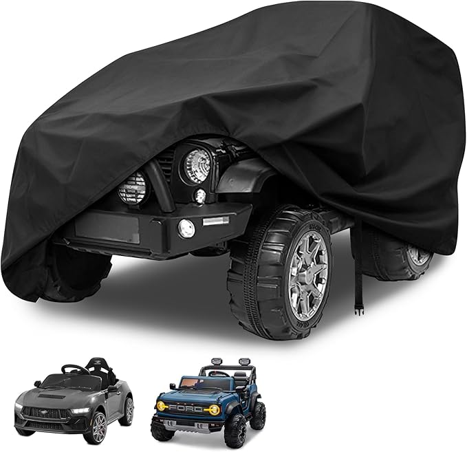 Kids Ride-On Toy Car Cover, Outdoor Wrapper Resistant Protection for Electric Battery Powered Children Wheels Toy Vehicles - Universal Fit, Water Resistant