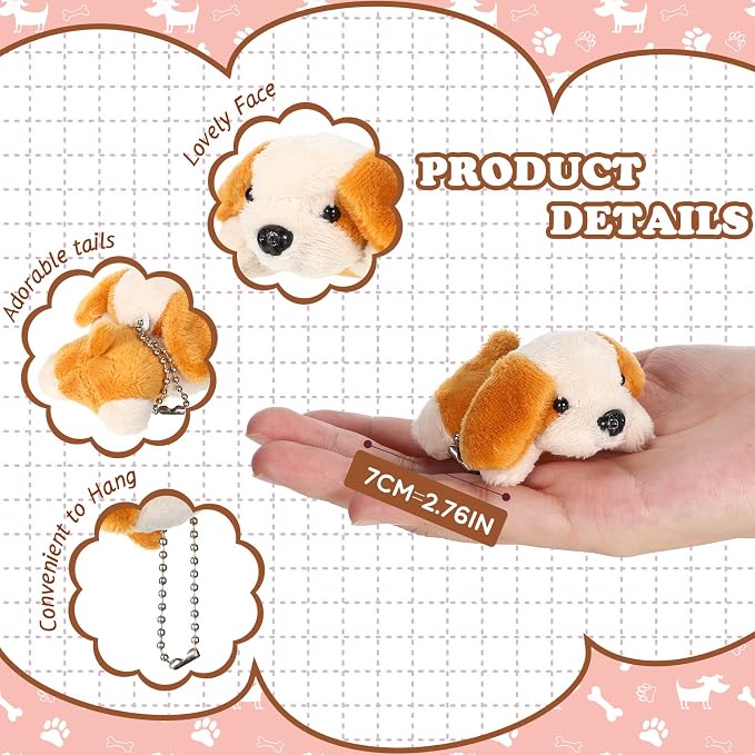 Sosation 20 Pcs Mini Stuffed Animal Dog Bulk Adopt a Puppy Favors Soft Puppy Gift Party for Kids Vet Tech Birthday Party Charity Donation Classroom Goodie Stuffer (Stylish Style,Traditional Color)