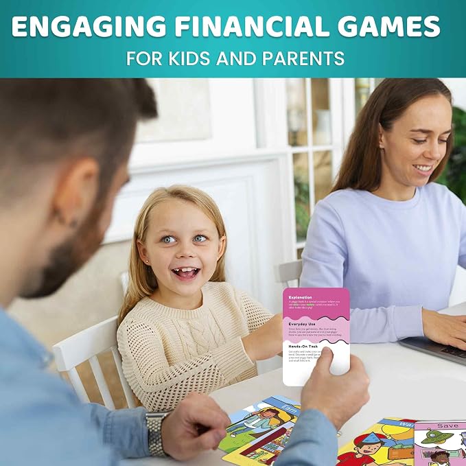QUOKKA Financial Literacy Flash Cards for Teens – 110 Cards Teaching Kids About Money Management, Budgeting, Savings – Easy Money Games for Kids Ages 12+ – Fun Financial Literacy Games and Learning
