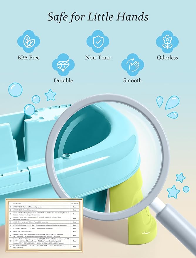 Water Table for Toddlers 1-3 with Pump: Summer Sensory Play Sink, Kitchen Fishing Playset with Running Water, Indoor Outdoor Montessori Water Toy Gift for Kids, BPA-Free, Non-Toxic