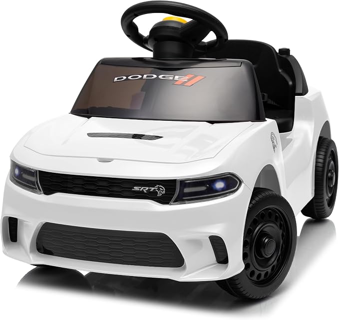 Licensed Dodge Electric Ride on Car for Toddlers Aged 1-3 w/Music & Horn