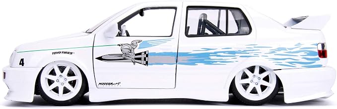 Jada Toys Fast & Furious 1:24 Jesse's Volkswagen Jetta Die-cast Car, Toys for Kids and Adults, White (99591W)