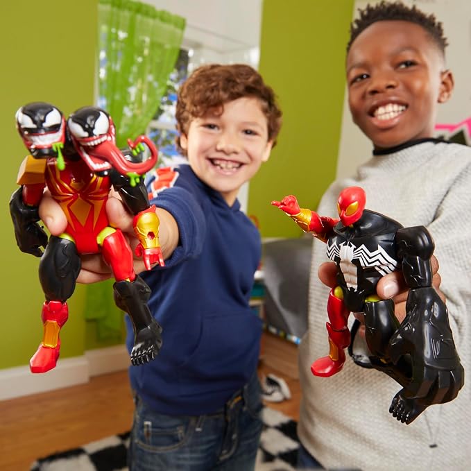 Spider-Man MixMashers Marvel Venom Custom Spider-Man Mix-and-Match Deluxe Action Figure & Accessories, 5-Inch-Scale (12 cm) Super Hero Toys for Kids Ages 4+