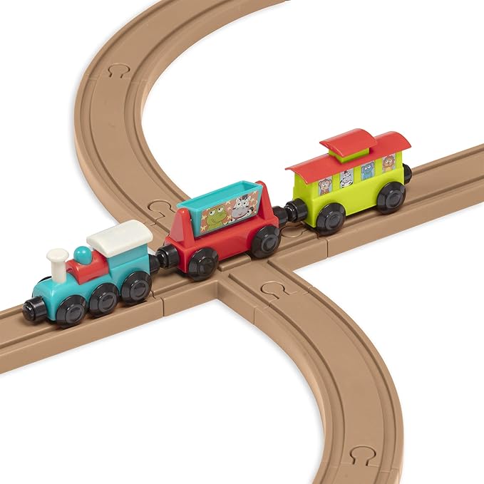 Battat – Train Set for Kids, Toddlers – 29 Pieces Track Set with Accessories – Developmental Toy – 2+ Years