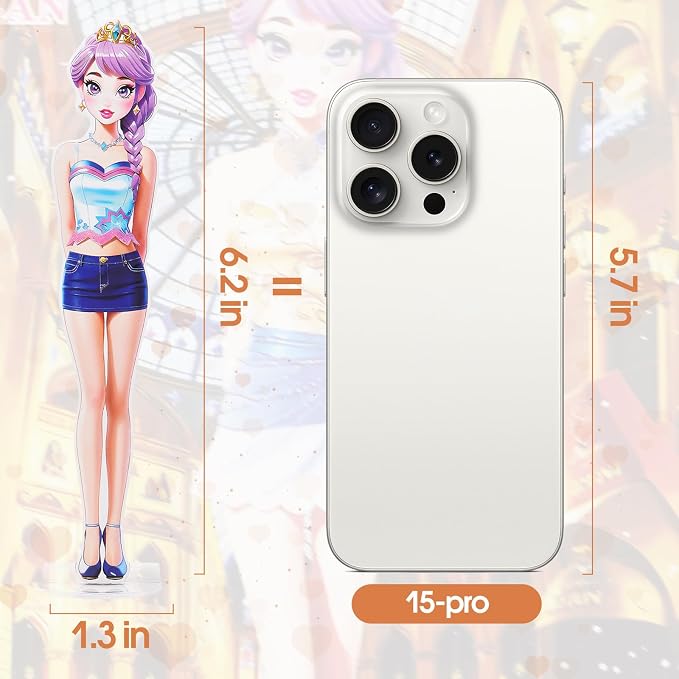 PainZieteg Magnetic Dress Up Dolls, Magnetic Princess Dress Up Paper Dolls, Magnetic Dress Up Dolls for Girls Ages 4-10 Learning Created Imagine Set Birthday Gift (Joy)