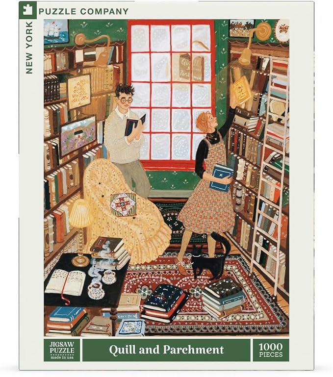 New York Puzzle Company - Loré Pemberton Quill and Parchment - 1000 Piece Jigsaw Puzzle for Family Game Nights by Loré Pemberton