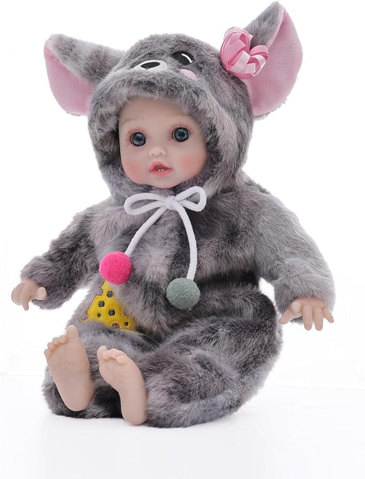 Baby Doll Realistic Soft Body 15 Inch Newborn Doll with Outfits | Cute Vinyl Head & Limbs, Lifelike Hand-Painted Details, Real Life Doll with Accessories Pretend Care, 3+ Year Old Girl Gifts