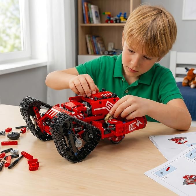 STEM Robot Kit 5-in-1 for Kids Ages 8-14 | 495-Piece Build Excavator & Robot | App Coding RC Robots STEM Educational Toys Teen Birthday Gift