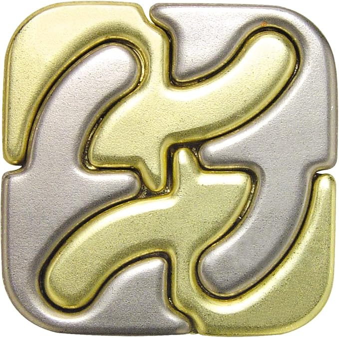 BePuzzled | Square Hanayama Metal Brainteaser Puzzle Mensa Rated Level 6, for Ages 12 and Up
