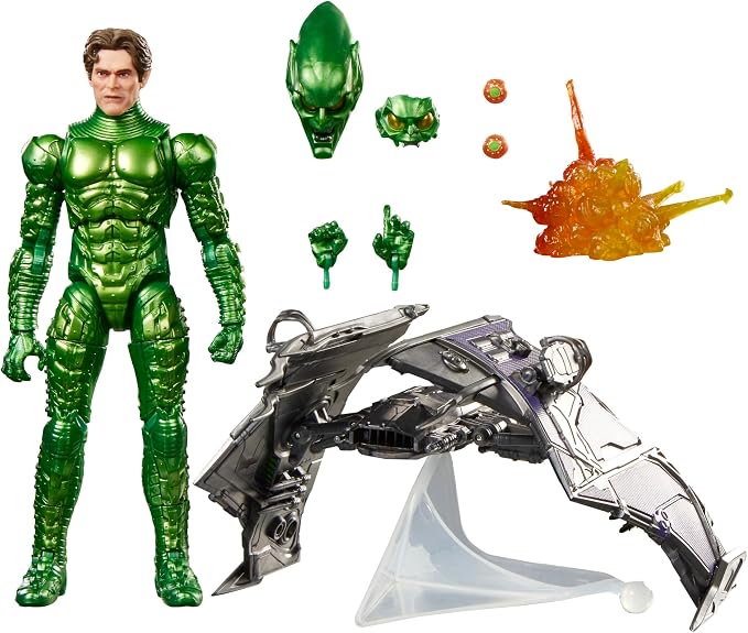 Marvel Legends Series Green Goblin, Spider-Man: No Way Home Deluxe 6 Inch Action Figure Set with Original Goblin Armor and Glider