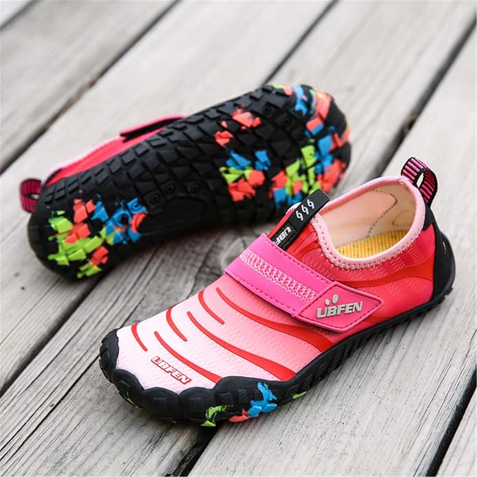 UBFEN Water Shoes for Kids Boys Girls Aqua Socks Barefoot Beach Sports Swim Pool Quick Dry Lightweight Toddler Little Big Kid