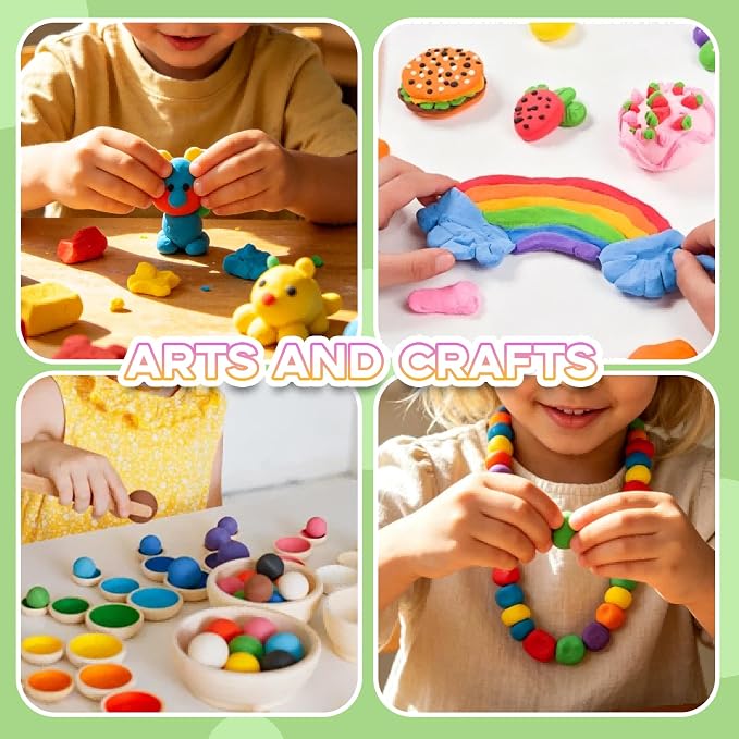 MuseLuxe Air Dry Clay - 160 Pack Modeling Clay Kit with 3 Sculpting Tools,Safe & Non-Toxic,DIY Magic Toys Gifts for Boys,Girls,Kids
