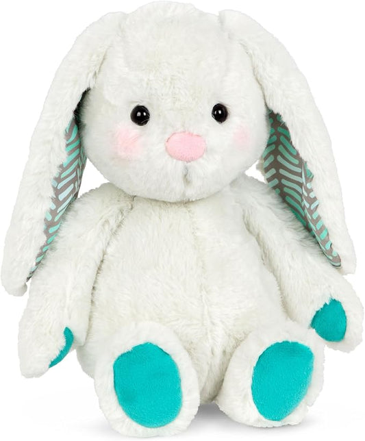 B. toys – 12-Inch Plush Bunny Soft & Cuddly Plush Rabbit Toy Washable – Happy Hues – Peppy Mint Bunny – 0 Months+