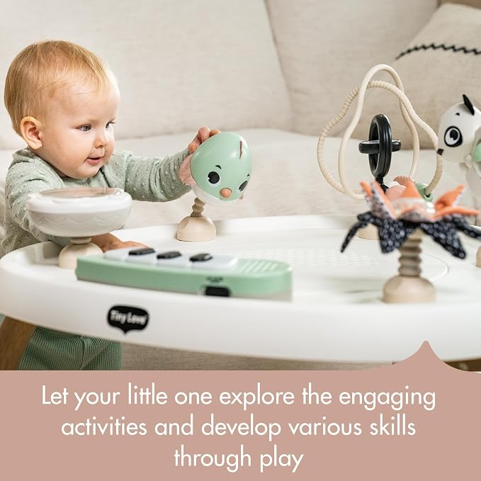 Tiny Love 5-in-1 Here I Grow Stationary Activity Center – Black & White Décor Collection, Black & White
