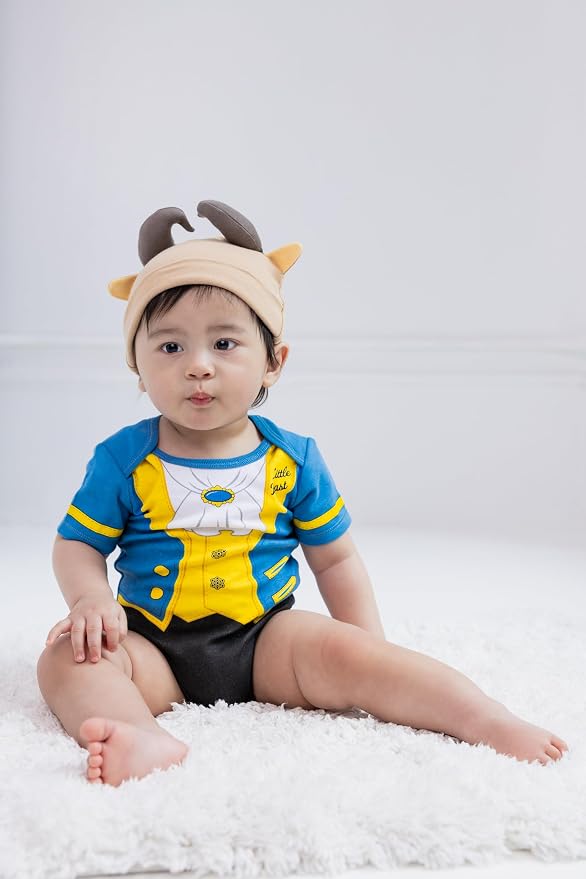 Disney Cosplay Baby Bodysuit and Hat Set Newborn to Infant Sizes (Newborn - 24 Months)