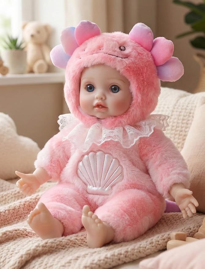 Baby Doll, 15 Inch Realistic Soft Body Baby Doll Real Life Baby Dolls with Accessories, for 3+ Year Old Girls, Pretend Play, Collection, Gift-Ready (Pink)