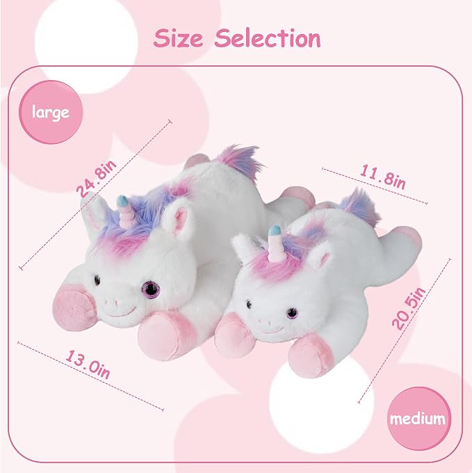 GILFWM Weighted Stuffed Animals Unicorn - 20.5" Cute Toy Pillow Plushie Gifts for Kids Boys Girls & Adults, 3 lbs Soft Washable Plush Pillowfort