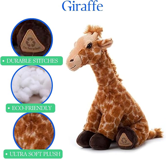 The Petting Zoo Giraffe Stuffed Animal, Gifts for Kids, Wild Onez Zoo Animals, Giraffe Plush Toy 13 inches