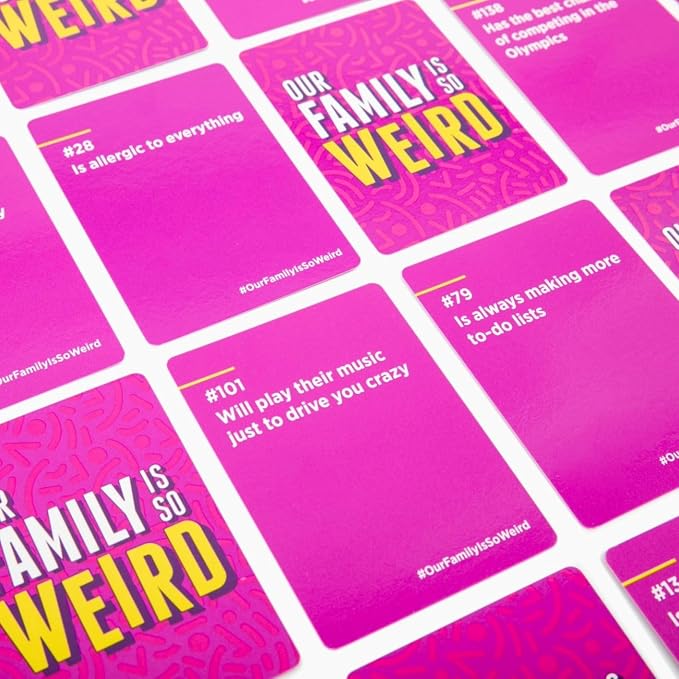 DSS Games Our Family is So Weird [A Family Card Game to Decide Who’s Most Likely to | Game Night Idea for Teens, Adults & Groups Great for Reunions, Vacation, Road Trips]