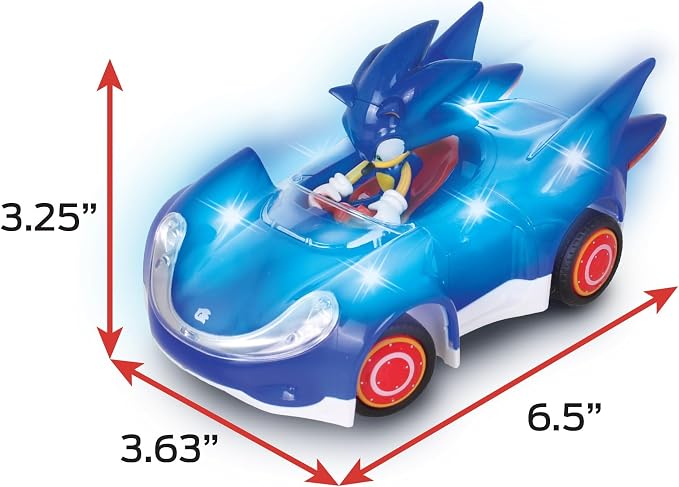 NKOK Sonic Glow Racer RC Car – Ready to Run 1/28 Scale Remote Control Vehicle with Light-Up Body
