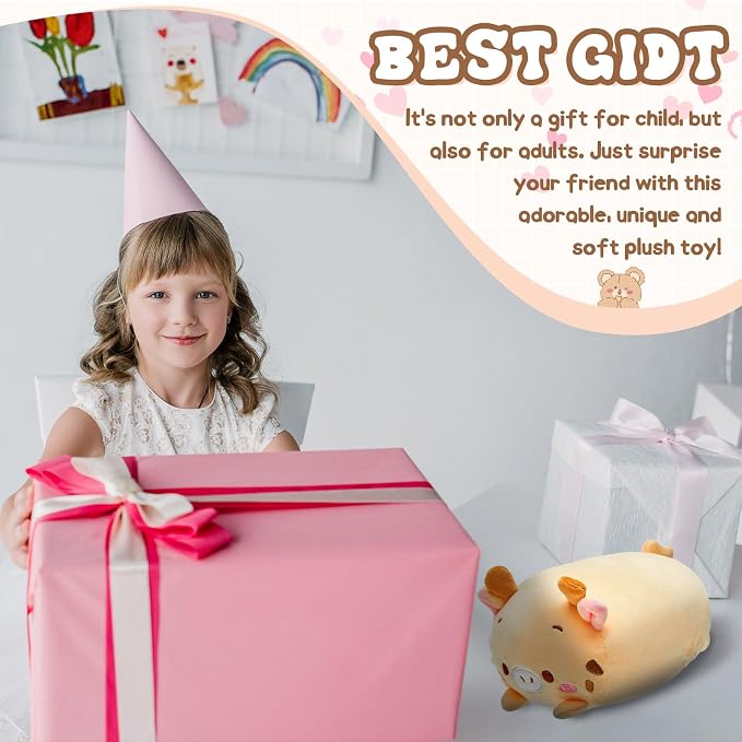 Leitee 4 Pcs Stuffed Animals Plushies Bulk 8 Inch Cute Plush Toys Plush Pillow for Boys Girls Birthday Gift Box Toys for Kids Back to School Classroom Prize Christmas Party Favors Bulk (Vivid Style)