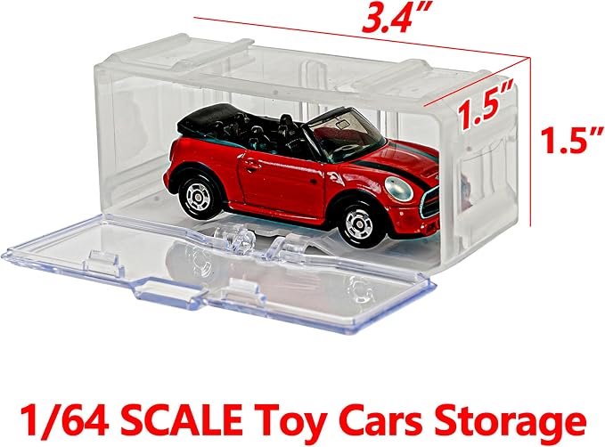 Toys Organizer Storage Case for Hot Wheels Car, for Matchbox Cars, for Mini Cars,1/64 Scale Hot Toy Wheels Display Case Holds 10/40 Cars，Interlocking Hot Car Wheels Storage (White 40 PCS)