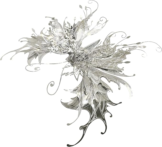 3D Metal Puzzles for Adults,Sliver Butterfly Model Design,Glitter Cute Insects Animals Puzzles Metal Building Kits,Brain Teaser DIY Creative Ornament Sets Need Assembly Home Decor (HD-4)