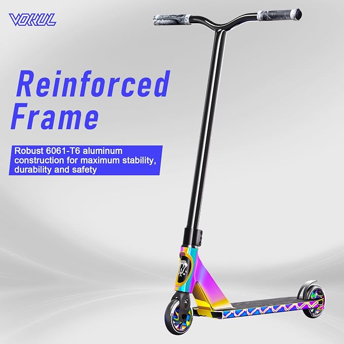 VOKUL K1 Pro Stunt Trick Scooter for Kids 8 Years and Up Freestyle Skate Park Street for Boys Girls