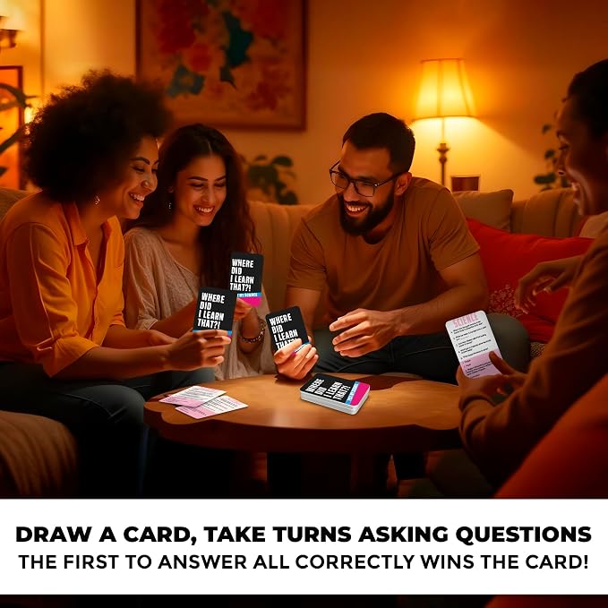 QUOKKA Trivia Card Games for Adults with 500 Questions – Science Board Games for Adults, Teens and Families – Trivia Cards with Answers – Fun Party Game for Family Game Night
