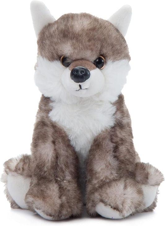 The Petting Zoo Timber Wolf Stuffed Animal Plushie, Gifts for Kids, Wild Onez Babiez Wildlife Animals, Wolf Plush Toy 6 inches