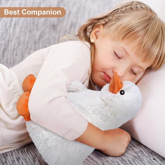SuzziPals Coolable & Heatable Duck Stuffed Animals, Microwavable Stuffed Animal for Heat Therapy & Stress Relief, Cuddly Warm Duck Plush Toy Heating Pad, Cute Duckling Gifts for Women & Kids