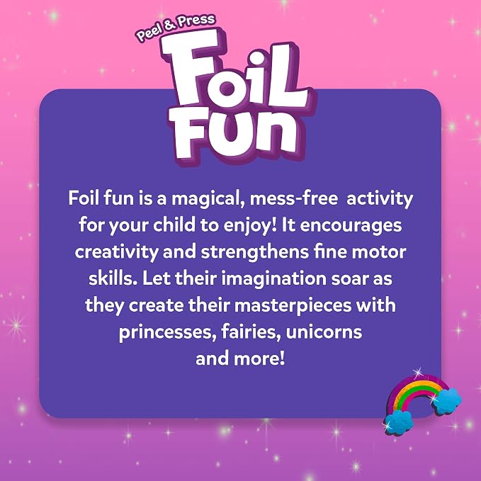 Skillmatics Foil Fun - Unicorns & Princesses, No Mess Art & Craft Kit for Kids, Craft Kits & Supplies, DIY Creative Activity, Travel Toys, Screen-Free Entertainment, Gifts for Ages 4, 5, 6, 7, 8, 9