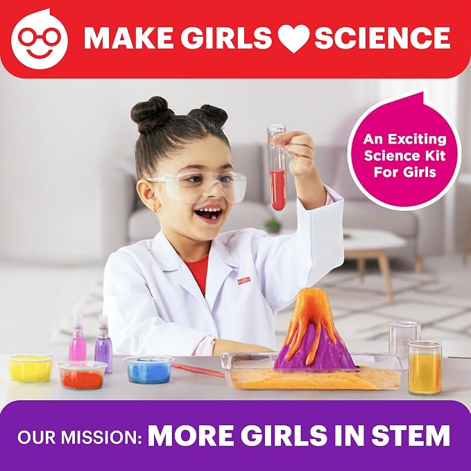 Doctor Jupiter Girls’ First Science Kit for Kids Ages 4-5-6-7-8 | Birthday Gift Ideas for 4+ Year Old Girls | STEM Toy Kit with 50+ Experiments | Learning & Educational Projects